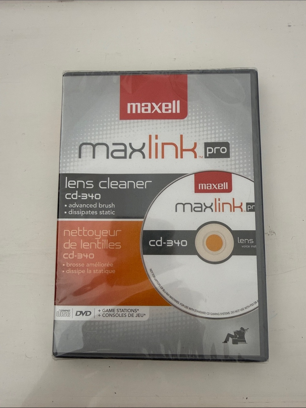 Maxell MaxLink Pro CD-340 Lens Cleaner